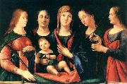 VIVARINI, family of painters Mary and Child with Sts Mary Magdalene and Catherine USA oil painting reproduction